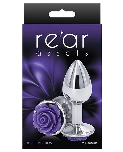 Anal Rear Assets Rose Aluminum Anal Plug Small PurpleSilver Rear Assets Anal Rear Assets Rose Aluminum Anal Plug Small PurpleSilver Rear Assets