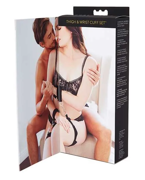 Anal Sportsheets Thigh and Wrist Cuff Set Black Sportsheets Anal Sportsheets Thigh and Wrist Cuff Set Black Sportsheets