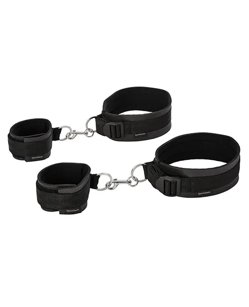 Anal Sportsheets Thigh and Wrist Cuff Set Black Sportsheets Anal Sportsheets Thigh and Wrist Cuff Set Black Sportsheets