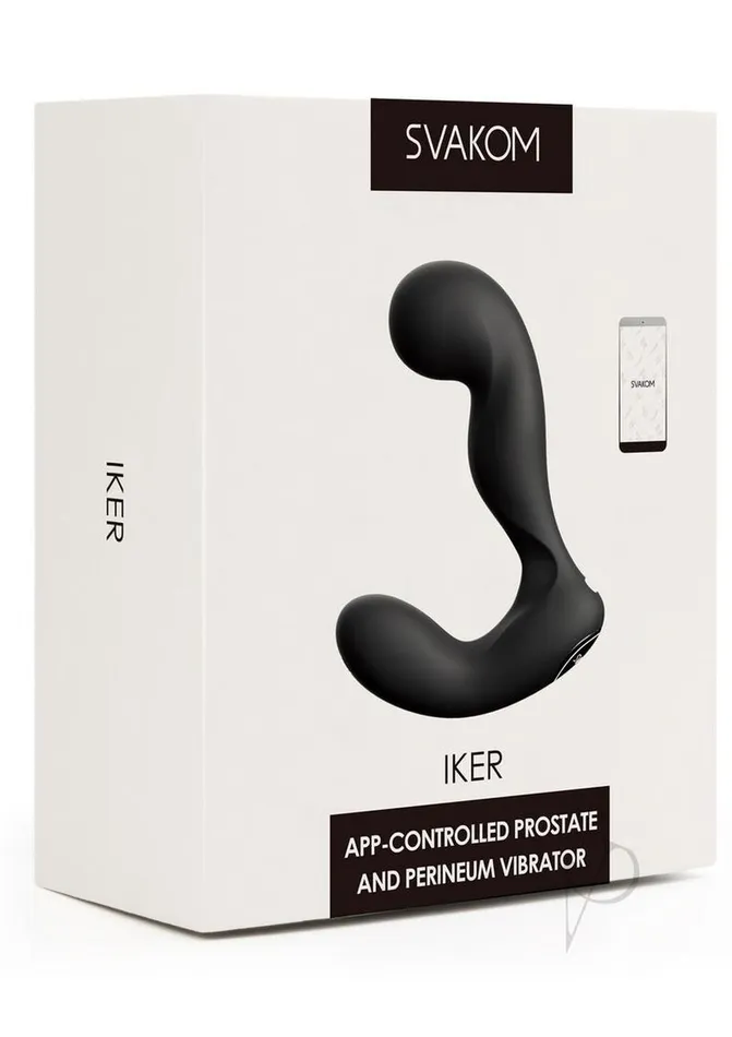 Anal Svakom Svakom Iker Silicone Prostate and Perineum Vibrator Black