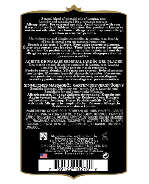 Aromatics Massage Oil Couples Kama Sutra Aromatic Massage Oil Pleasure Garden 2oz