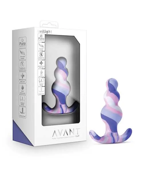 Avant Twilight Blue Silicone Anal Plug BlueWhite Avant Anal Avant Twilight Blue Silicone Anal Plug BlueWhite Avant Anal