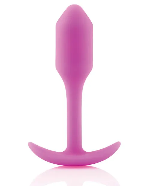 B Vibe Anal BVibe Snug Plug 1 Silicone Weighted Butt Plug Fucshia