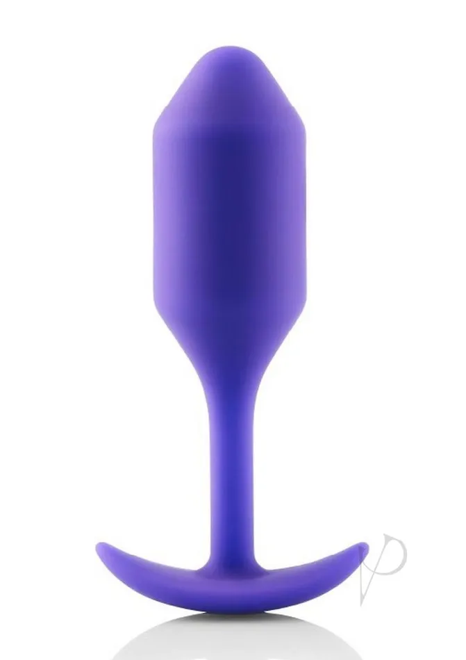 B Vibe Anal BVibe Snug Plug 2 Silicone Weighted Anal Plug Purple