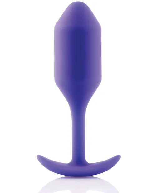 B Vibe Anal BVibe Snug Plug 2 Silicone Weighted Anal Plug Purple