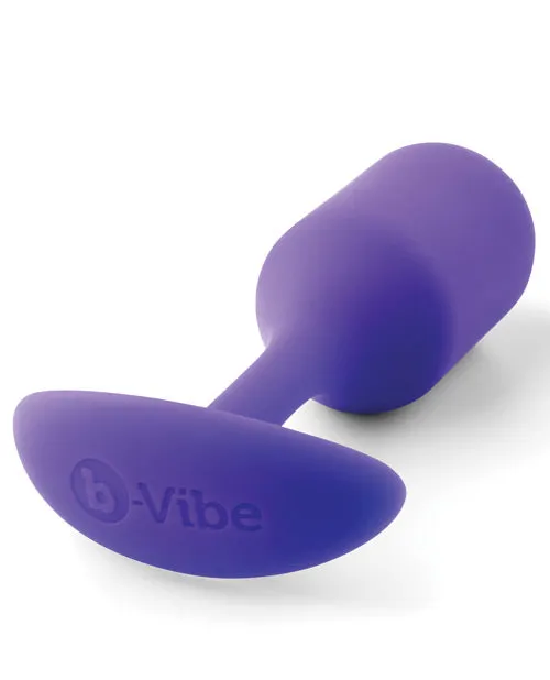 B Vibe Anal BVibe Snug Plug 2 Silicone Weighted Anal Plug Purple
