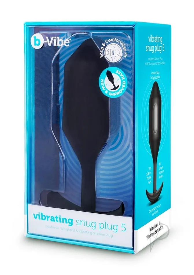 B Vibe BVibe Vibrating Snug Plug Rechargeable Silicone Anal Plug XXLarge Black Anal B Vibe BVibe Vibrating Snug Plug Rechargeable Silicone Anal Plug XXLarge Black Anal