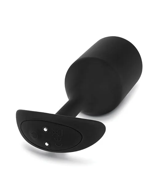 B Vibe BVibe Vibrating Snug Plug Rechargeable Silicone Anal Plug XXLarge Black Anal