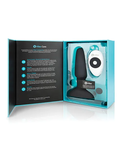 BVibe Rimming Plug 2 Rechargeable Silicone Anal Plug Black B Vibe Anal BVibe Rimming Plug 2 Rechargeable Silicone Anal Plug Black B Vibe Anal