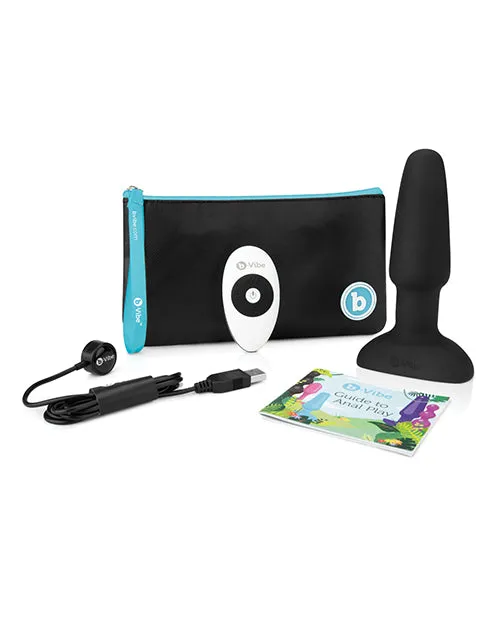 BVibe Rimming Plug 2 Rechargeable Silicone Anal Plug Black B Vibe Anal BVibe Rimming Plug 2 Rechargeable Silicone Anal Plug Black B Vibe Anal