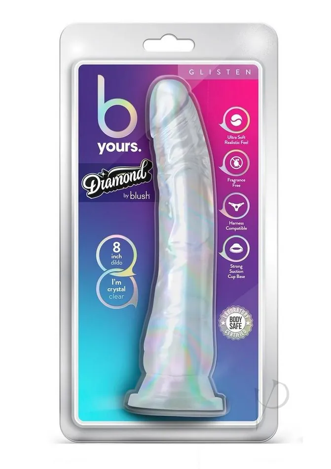B Yours Diamond Glisten Dildo 875in Clear B Yours Dildos
