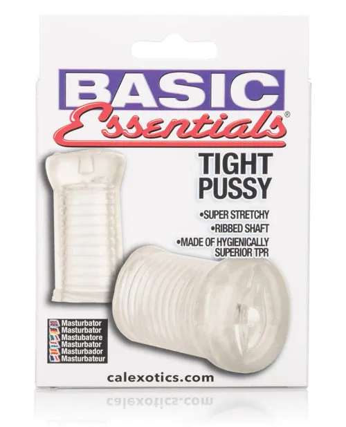 Basic Essentials Tight Masturbator Pussy Clear Basic Essentials Male Sex Toys