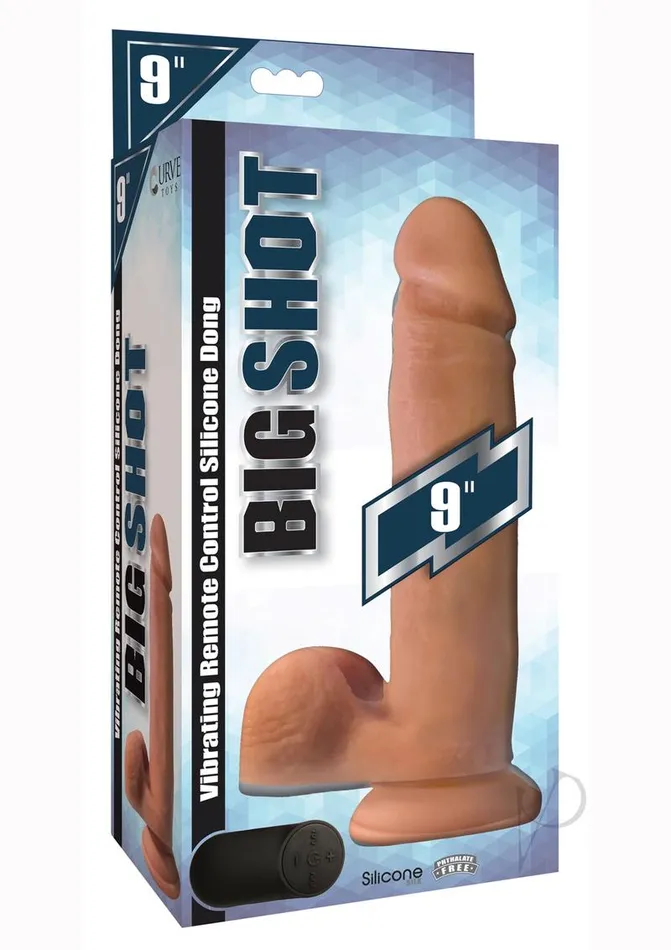 Big Shot Silicone Vibrating Rechargeable Dildo with Balls and Remote Control 9in Vanilla Big Shot Female Sex Toys Big Shot Silicone Vibrating Rechargeable Dildo with Balls and Remote Control 9in Vanilla Big Shot Female Sex Toys
