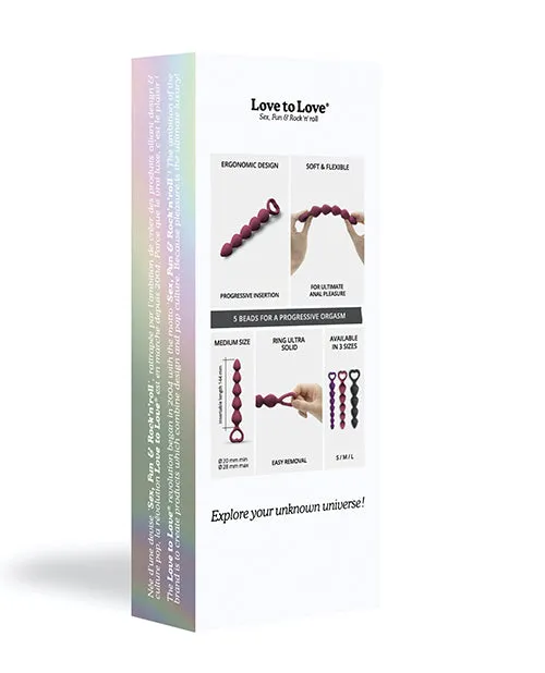 Bing Bang Silicone Anal Beads Medium Plum Star Love To Love Male Sex Toys