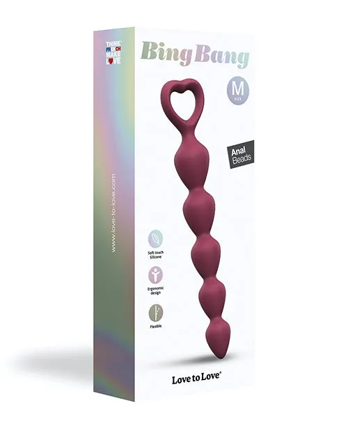 Bing Bang Silicone Anal Beads Medium Plum Star Love To Love Male Sex Toys