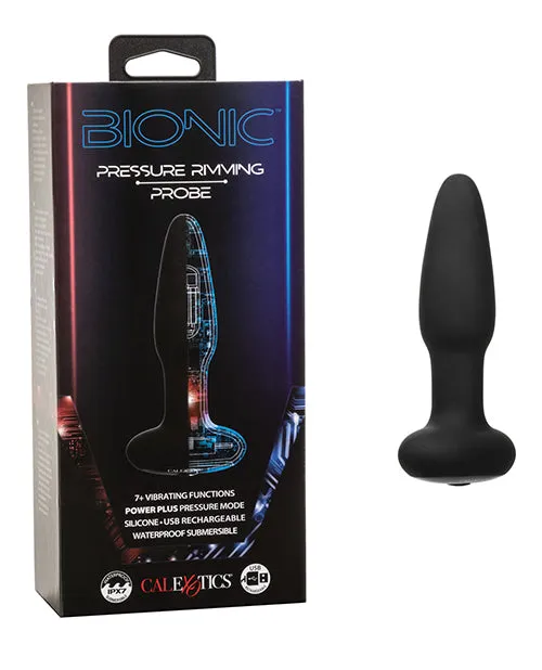 Bionic Anal Bionic Pressure Rimming Probe Rechargeable Silicone Anal Stimulator Black Bionic Anal Bionic Pressure Rimming Probe Rechargeable Silicone Anal Stimulator Black