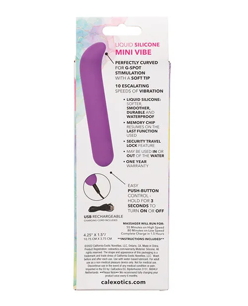 Bliss By Cal Exotics Bliss Liquid Silicone Rechargeable Mini G Vibrator Purple Female Sex Toys Bliss By Cal Exotics Bliss Liquid Silicone Rechargeable Mini G Vibrator Purple Female Sex Toys