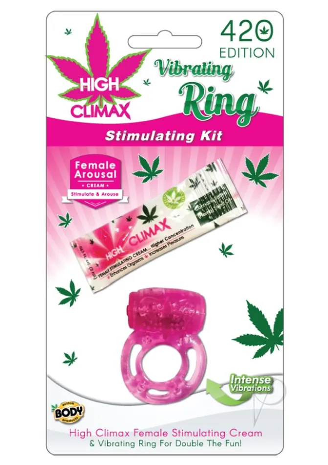 Body Action Products Couples High Climax Cock Ring Stimulating Kit Pink