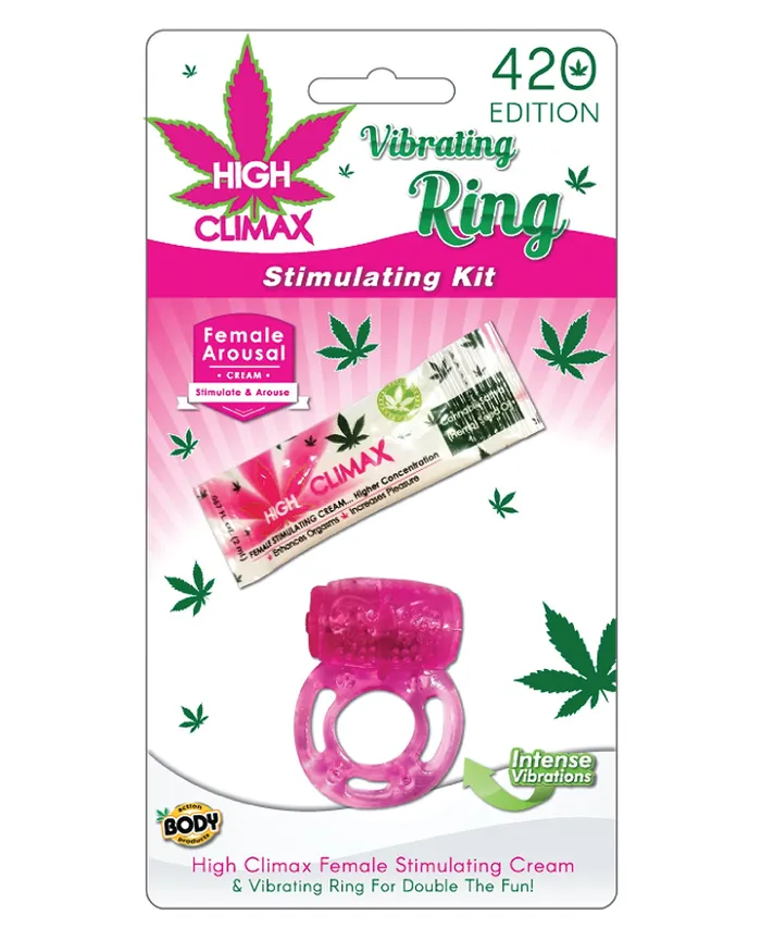 Body Action Products Couples High Climax Cock Ring Stimulating Kit Pink