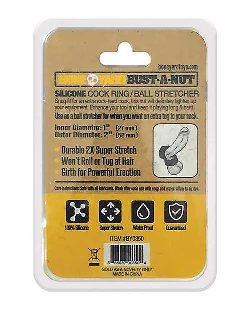 Boneyard Anal Boneyard Bust A Nut 2X Stretch Silicone Stretcher Black