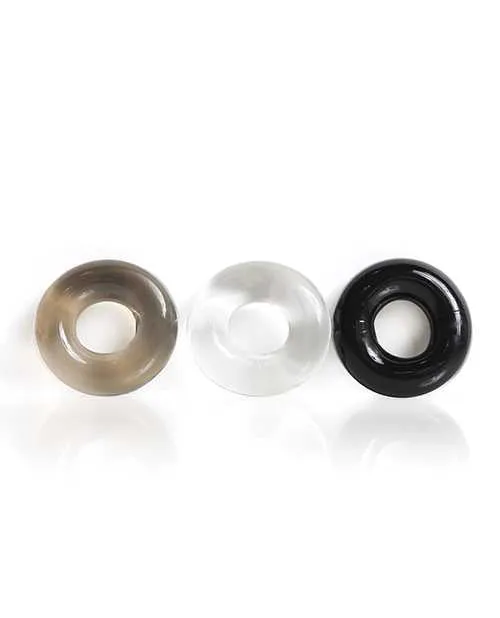 Boneyard Couples Boneyard Triple Play Stackable Bulge Cock Rings set of 3 Assorted Colors