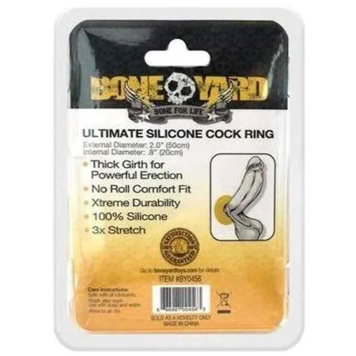 Boneyard Ultimate Silicone Cock Ring Yellow Wild Night Fantasies Male Sex Toys