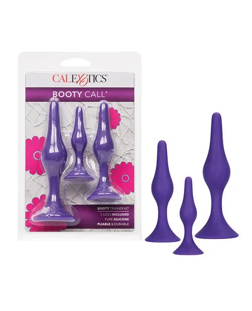 Booty Call Booty Trainer Starter Kit Silicone Anal Plugs 3 Assorted Sizes Purple Booty Call Anal