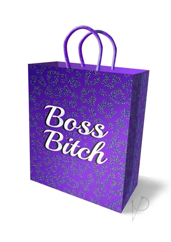 Boss Bitch Gift Bag PurpleWhite Puzzles And Gift Bags Vibrators