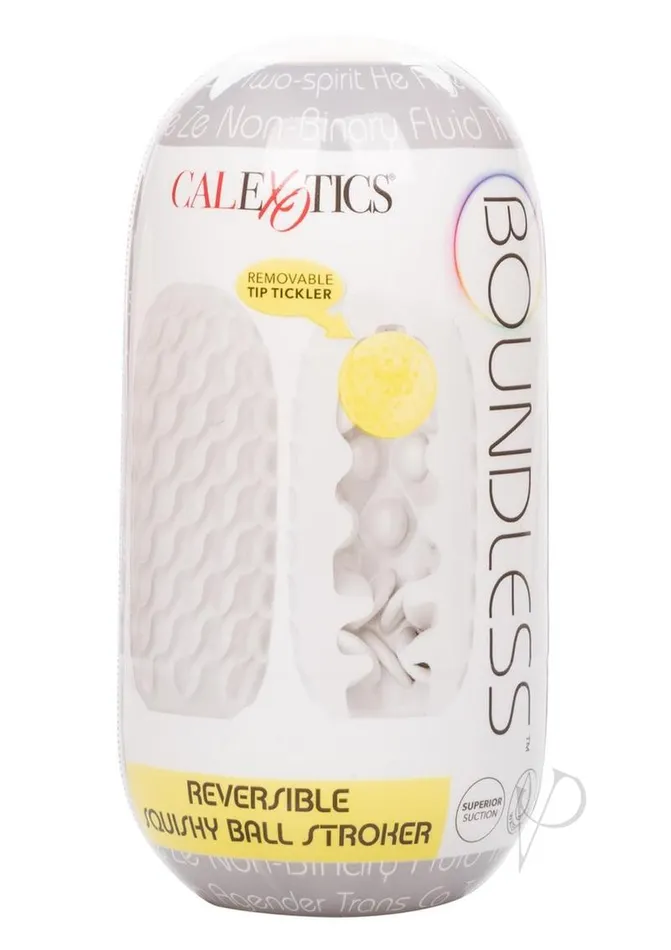 Boundless Reversible Squishy Ball Stroker Yellow Boundless Male Sex Toys