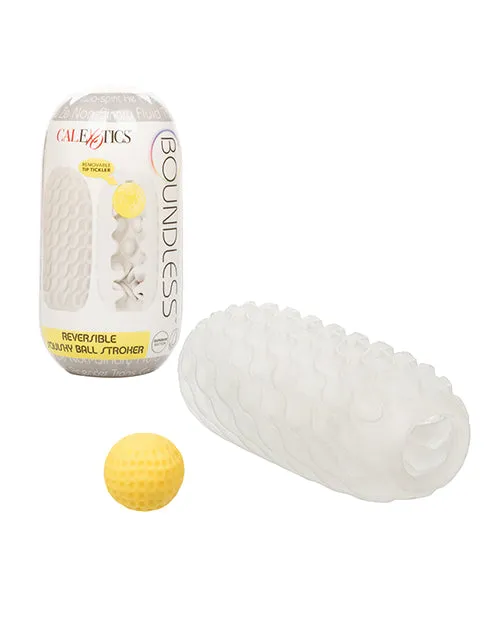 Boundless Reversible Squishy Ball Stroker Yellow Boundless Male Sex Toys