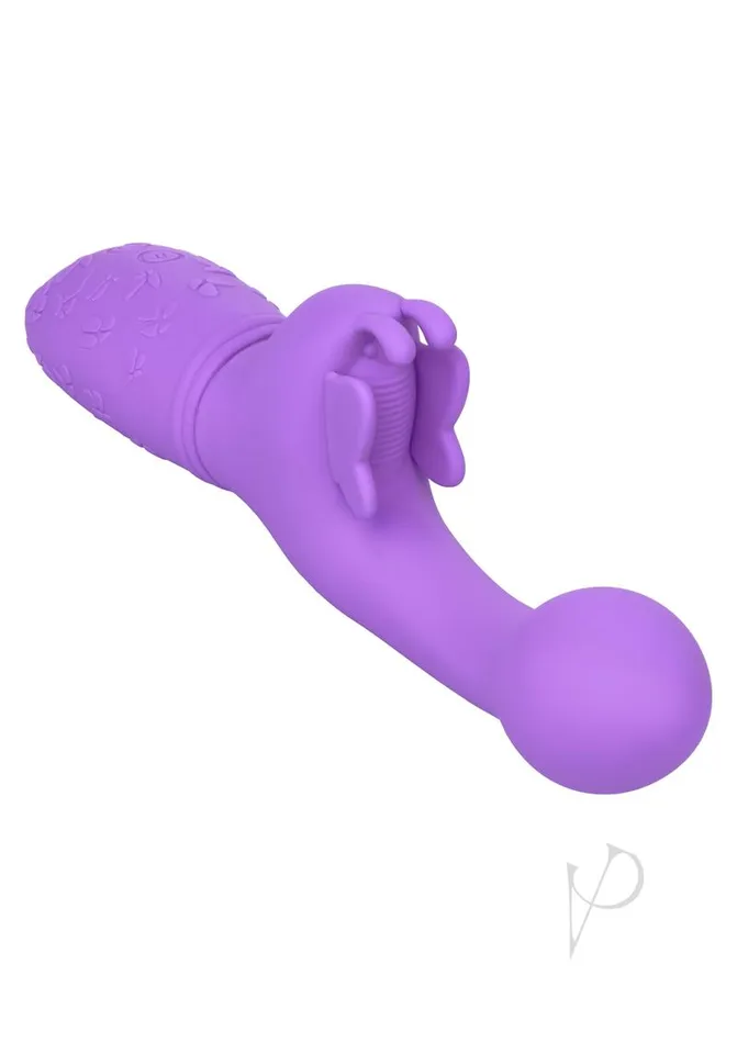 Butterfly Kiss Rechargeable Silicone Dual Vibrator Purple Butterfly Kiss Vibrators