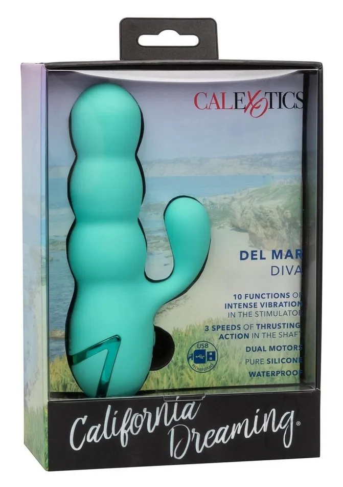 California Dreaming Female Sex Toys California Dreaming Del Mar Rechargeable Silicone Dual Stimulator Teal California Dreaming Female Sex Toys California Dreaming Del Mar Rechargeable Silicone Dual Stimulator Teal