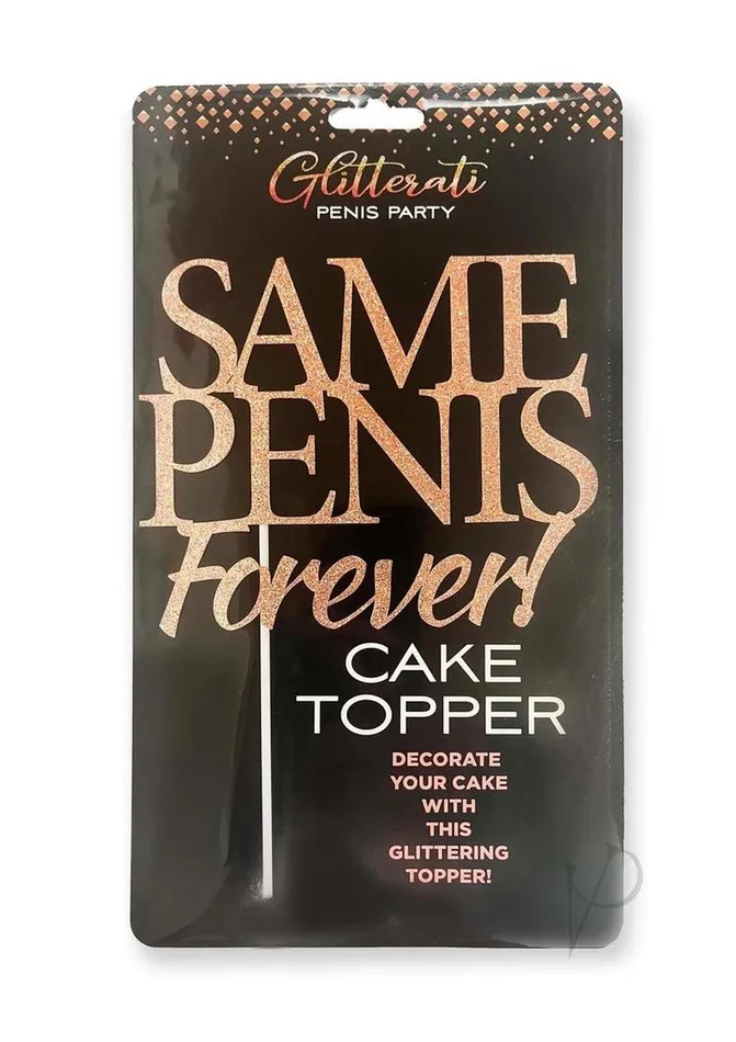 Candyprints Party Vibrators Glitterati Same Penis Cake Topper Rose GoldBlack
