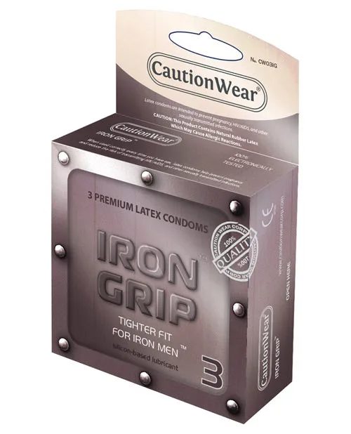 Caution Wear Male Sex Toys Caution Wear Iron Grip Snug Fit Pack of 3