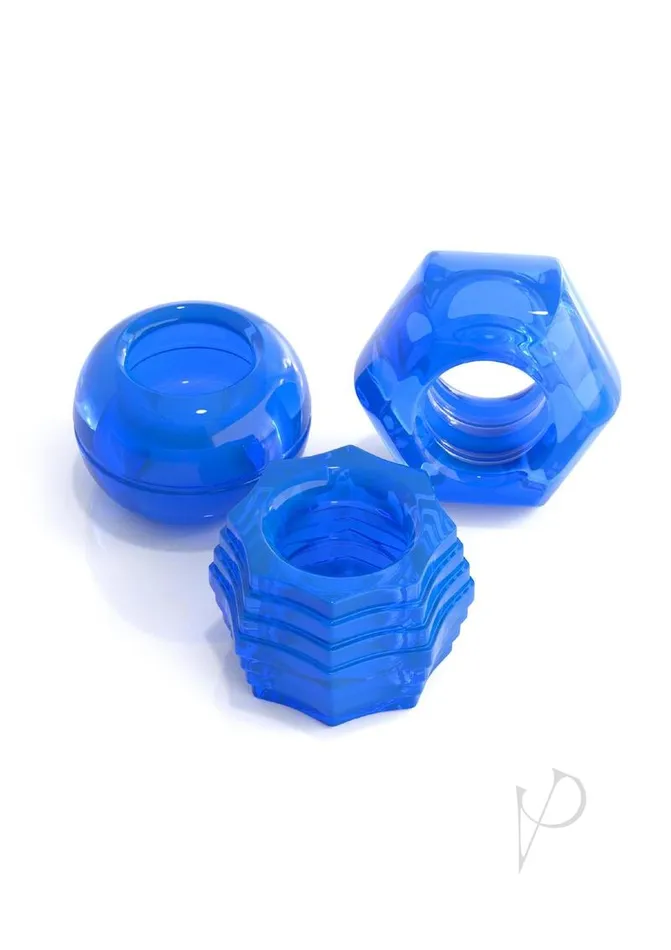 Classix Couples Classix Deluxe Cock Ring Set 2 piece kit Blue