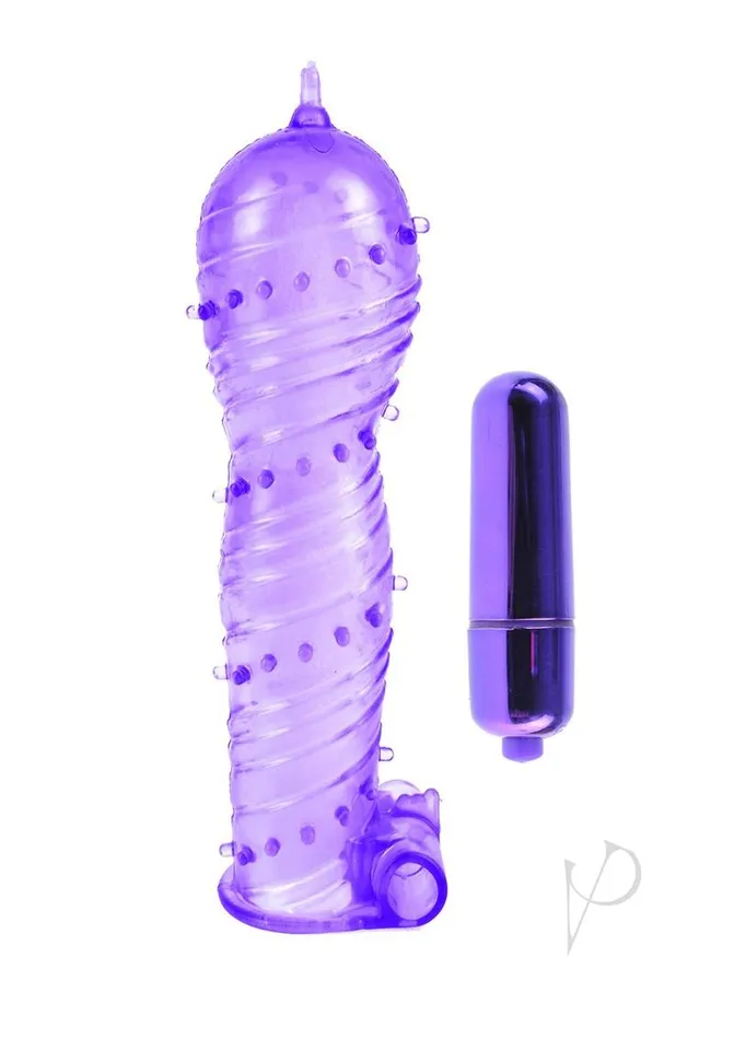 Classix Vibrators Classix Textured Sleeve and Bullet Vibrator Purple