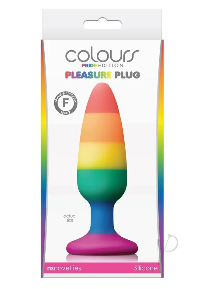 Colours Colours Pleasure Pride Editon Silicone Butt Plug Medium Rainbow Female Sex Toys