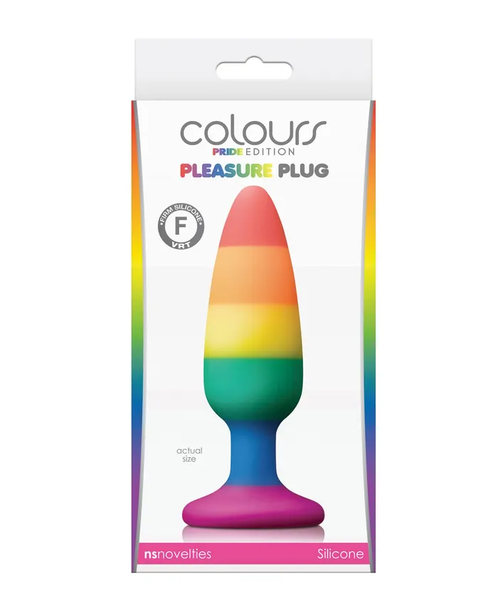 Colours Colours Pleasure Pride Editon Silicone Butt Plug Medium Rainbow Female Sex Toys