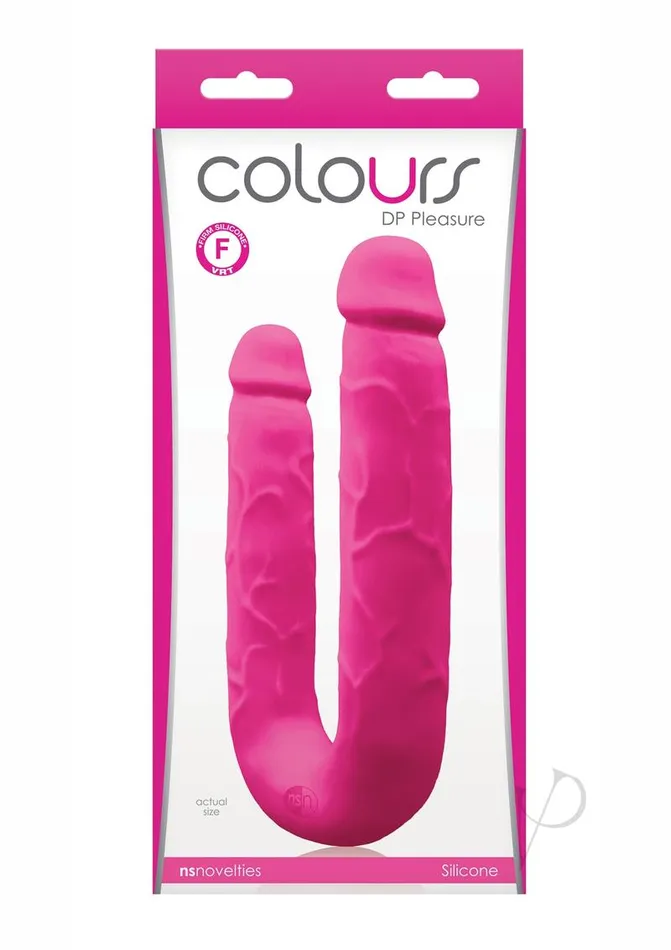 Colours Dildos Colours Dp Pleasures Silicone Double Dildo Pink