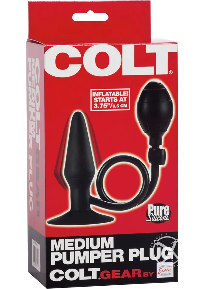 Colt COLT Silicone Medium Pumper Plug Butt Plug Black Anal