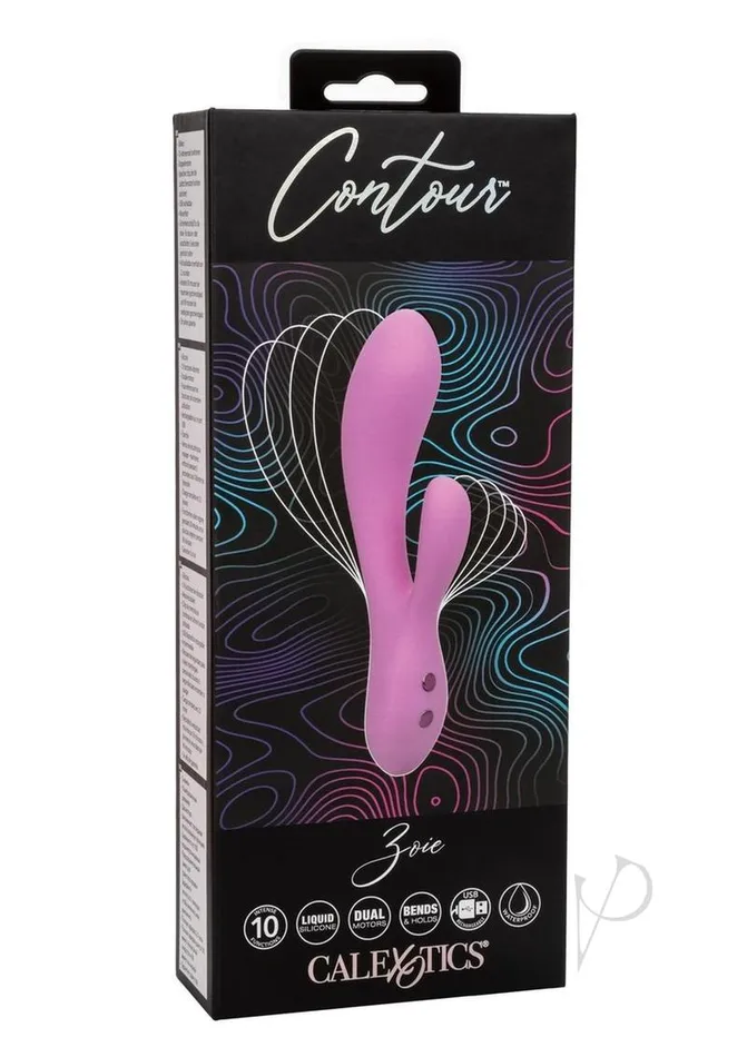 Contour Zoie Rechargeable Silicone Rabbit Vibrator Pink Contour Female Sex Toys Contour Zoie Rechargeable Silicone Rabbit Vibrator Pink Contour Female Sex Toys