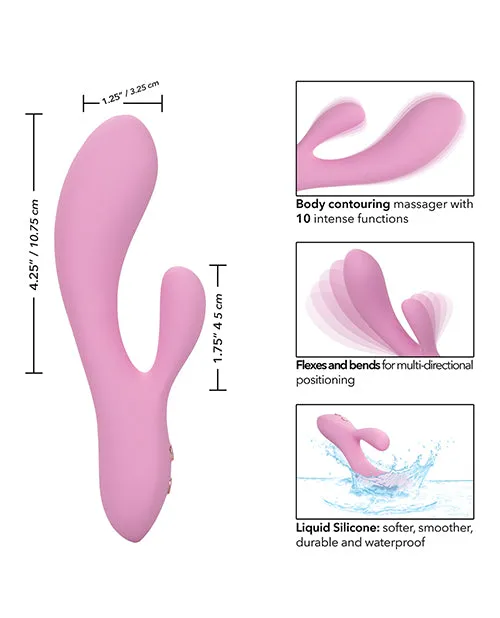 Contour Zoie Rechargeable Silicone Rabbit Vibrator Pink Contour Female Sex Toys