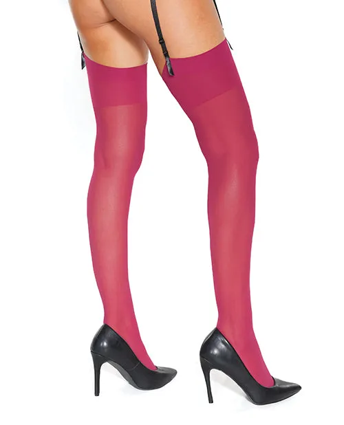 Coquette Sheer Thigh High Stockings Raspberry OS Hosiery Coquette Sheer Thigh High Stockings Raspberry OS Hosiery