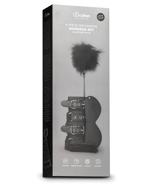 Couples Easy Toys Beginners 6 Piece Beginners Bondage Set Black Easy Toys Couples Easy Toys Beginners 6 Piece Beginners Bondage Set Black Easy Toys