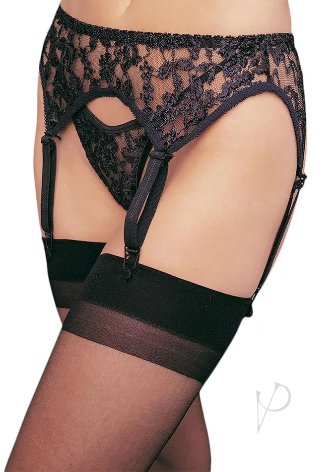 Couples Leg Avenue Leg Avenue Lace Garter Belt with Thong 2 piece OS Black Couples Leg Avenue Leg Avenue Lace Garter Belt with Thong 2 piece OS Black