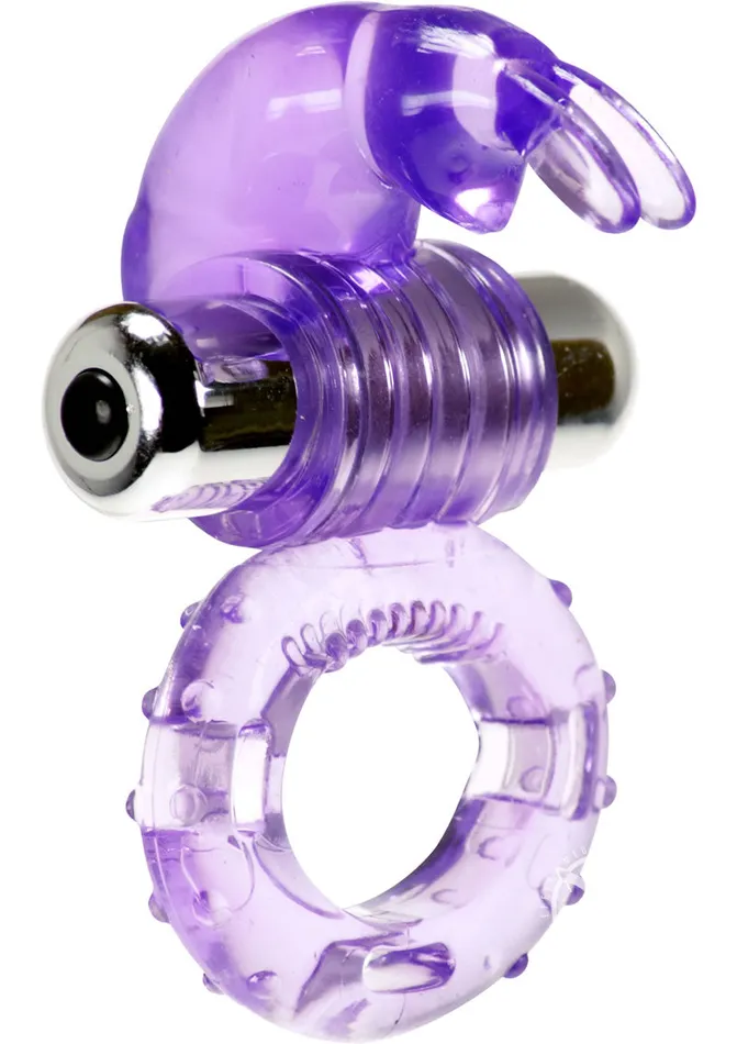Couples ME YOU US Hopping Hare Vibrating Cock Ring Purple Me You Us