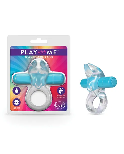 Couples Play With Me By Blush Play with Me Bull Vibrating Cock Ring Blue