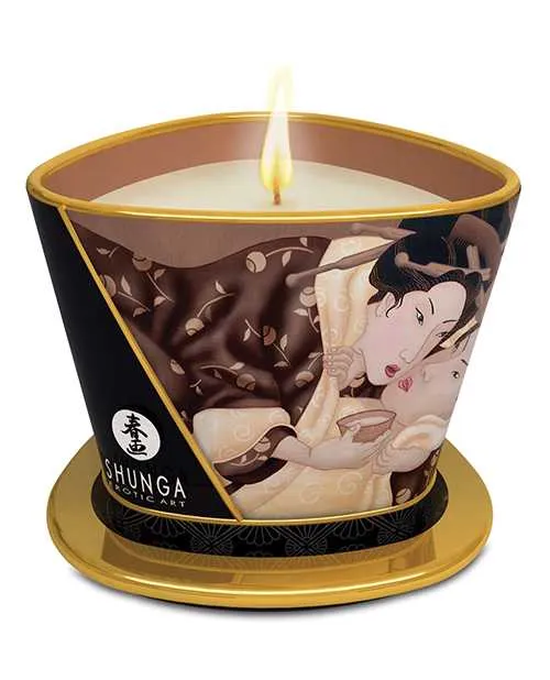 Couples Shunga Massage Candle Excitation 57 oz Intoxicating Chocolate Shunga