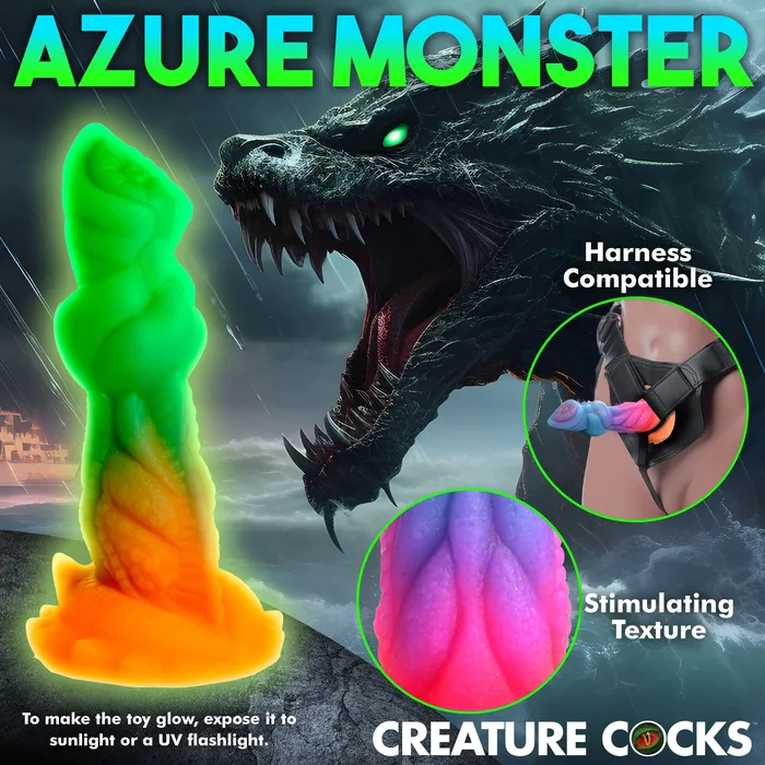 Creature Cocks AquaCock GlowInTheDark Silicone Dildo Dildos
