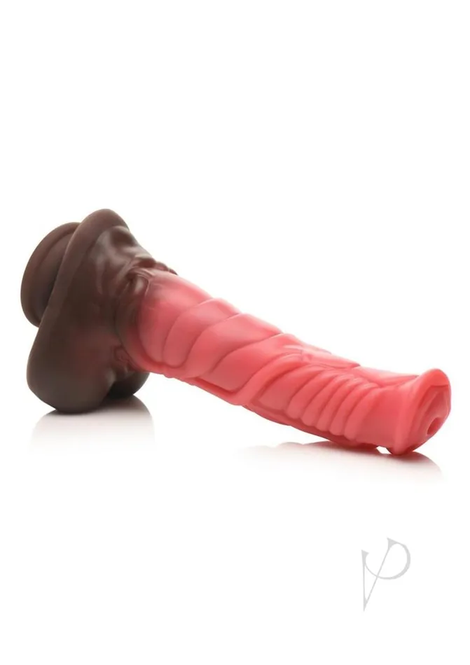 Creature Cocks Deluxe Centaur Thrusting and Vibrating Rechargeable Silicone Dildo PinkBrown Creature Cocks Dildos
